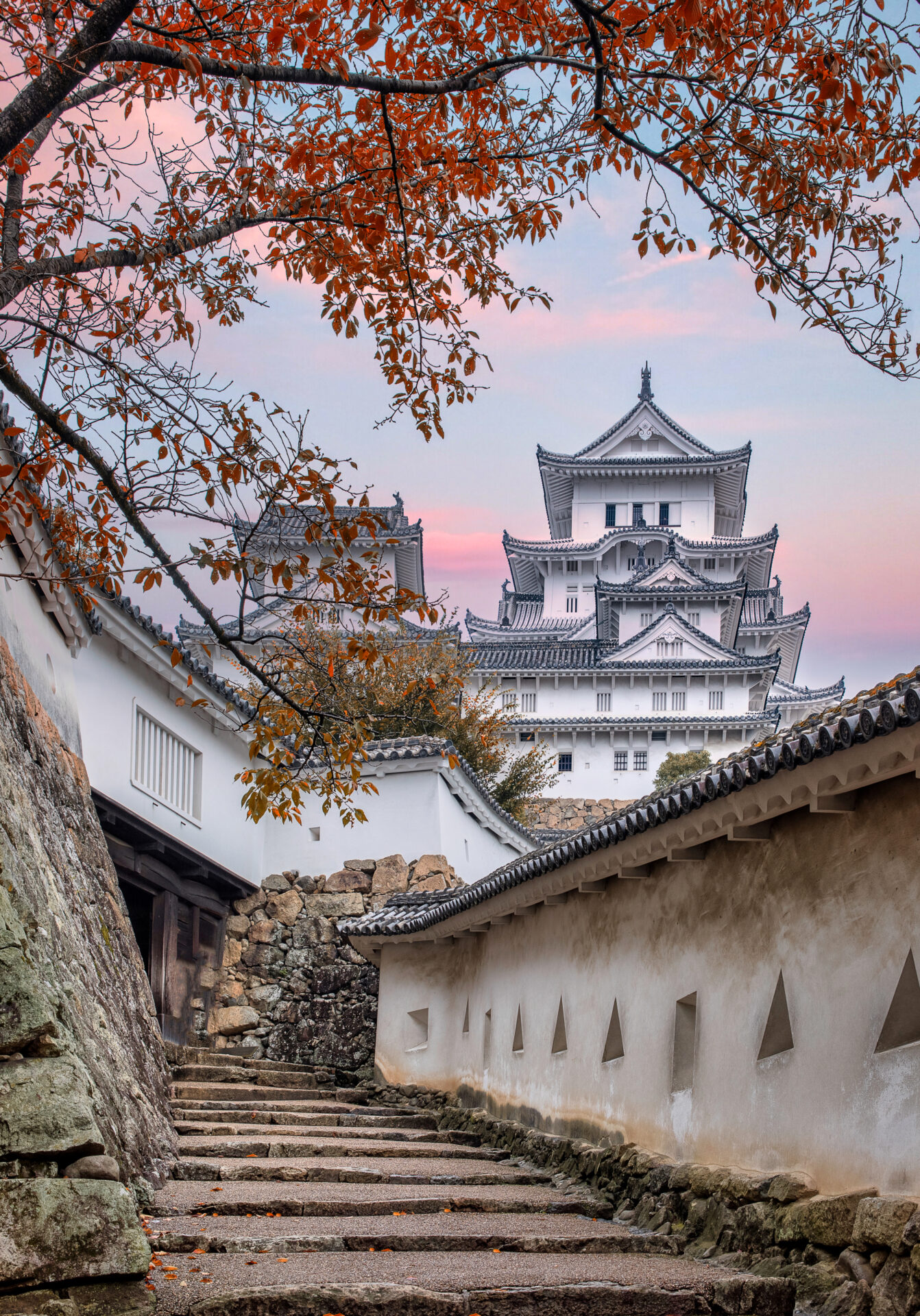 Château de Himeji au Japon en automne, visite culturelle avec Karavaniers